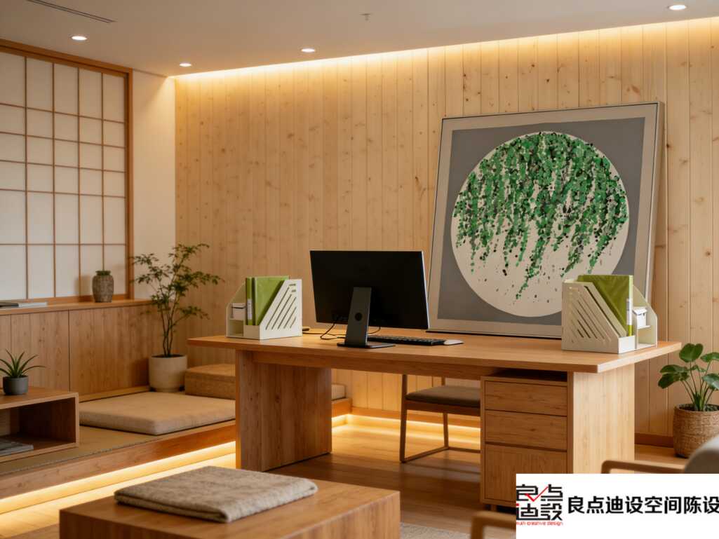 办公室软装设计|原木风办公室太治愈，上班都不想摸鱼啦✨
